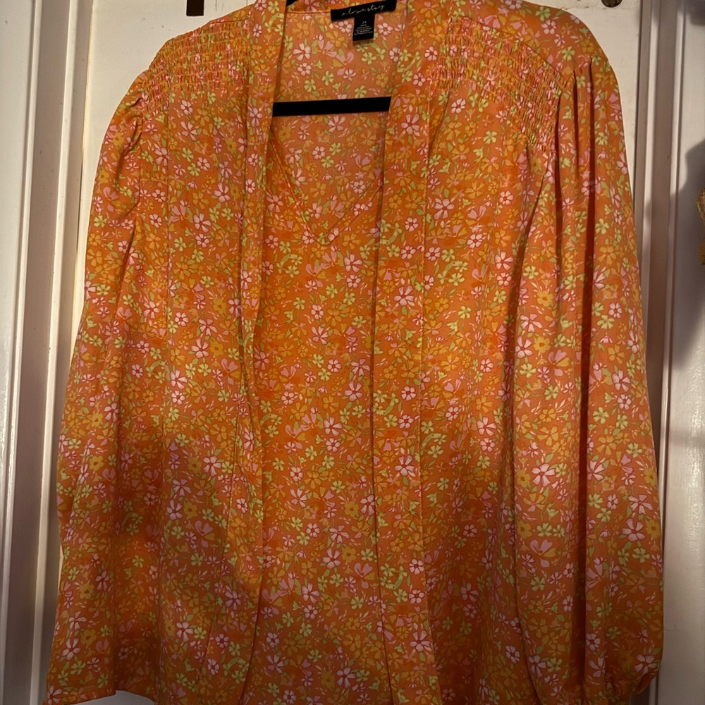 Alpine Star Vibrant Floral Blouse